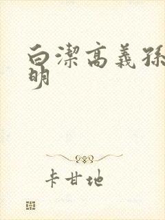 白洁高义孙倩李明