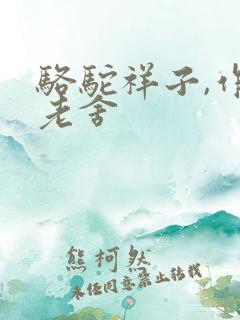 骆驼祥子,作者老舍