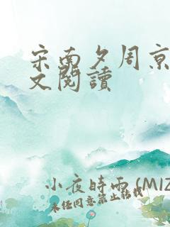 宋南夕周京泽全文阅读