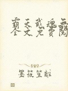 霸天武魂无弹窗全文免费阅读