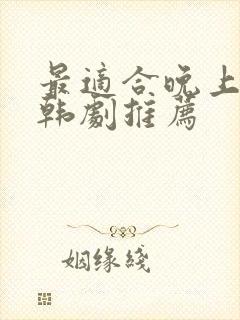 最适合晚上看的韩剧推荐