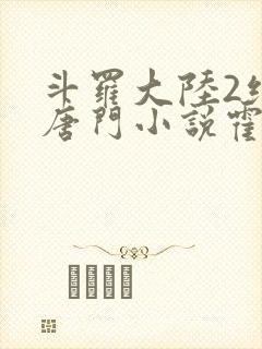 斗罗大陆2绝世唐门小说霍雨浩