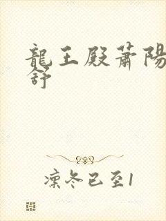 龙王殿萧阳叶云舒