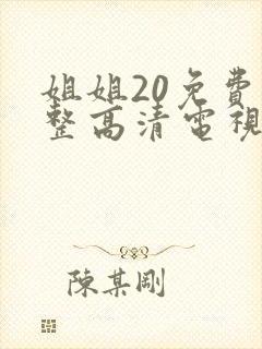 姐姐20免费完整高清电视剧在线看