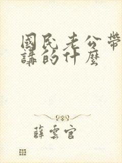 国民老公带回家讲的什么