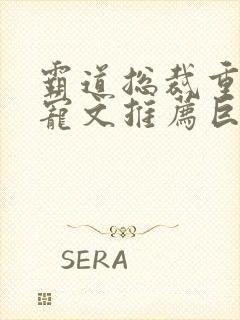 霸道总裁重生甜宠文推荐巨甜