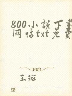 800小说下载网站txt免费