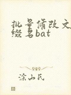 批量修改文件后缀名bat