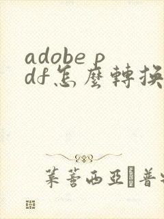 adobe pdf怎么转换成word