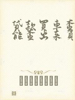 贷款买车查征信能查出来负债多少吗