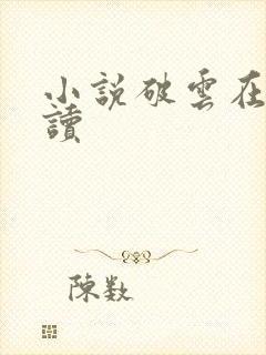 小说破云在线阅读