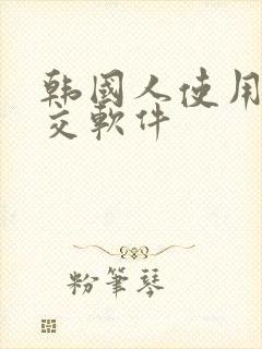 韩国人使用的社交软件