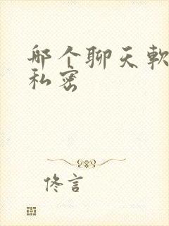 哪个聊天软件最私密