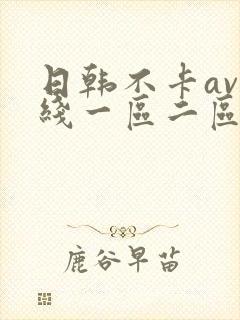 日韩不卡av在线一区二区三区