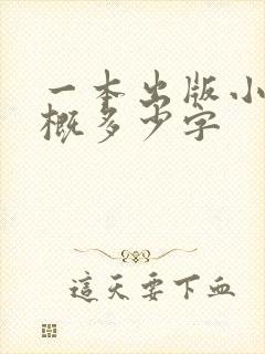 一本出版小说大概多少字