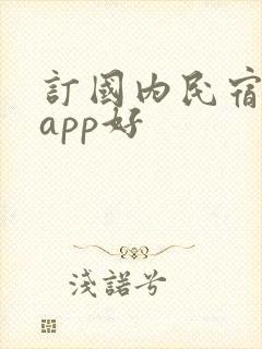 订国内民宿哪个app好