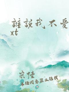 谁说我不爱你txt