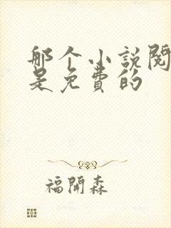 那个小说阅读器是免费的