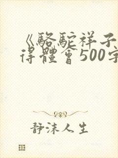 《骆驼祥子》心得体会500字