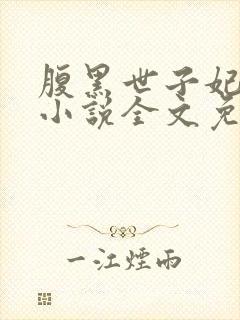 腹黑世子妃日常小说全文免费阅读