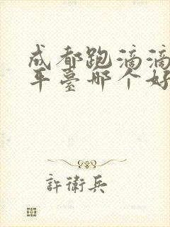 成都跑滴滴租车平台哪个好