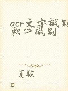 ocr文字识别软件识别