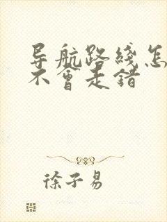 导航路线怎么看不会走错