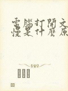 电脑打开文件夹慢是什么原因