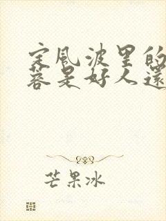 定风波里的霍黛蓉是好人还是坏人