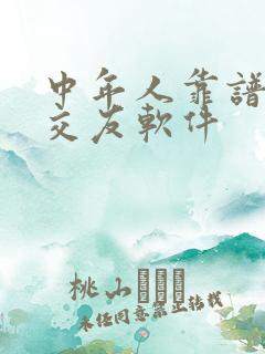 中年人靠谱聊天交友软件