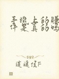 手机上的赚钱软件是真的吗