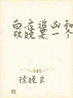 白夜追凶和白夜破晓是一个导演吗