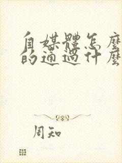 自媒体怎么赚钱的通过什么平台赚钱