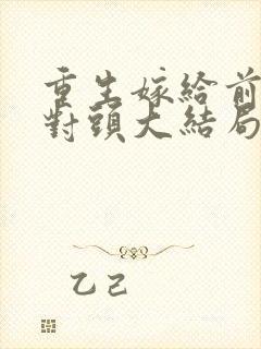 重生嫁给前夫死对头大结局