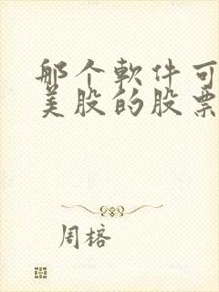 那个软件可以买美股的股票