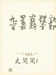 九星霸体诀无弹窗最新章节