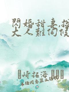 闪婚甜妻,总裁大人难伺候txt