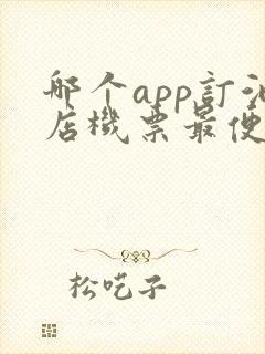 哪个app订酒店机票最便宜