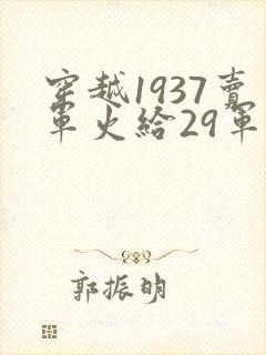 穿越1937卖军火给29军的小说