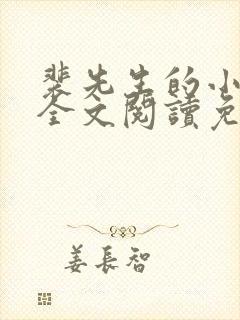 裴先生的小甜妻全文阅读免费