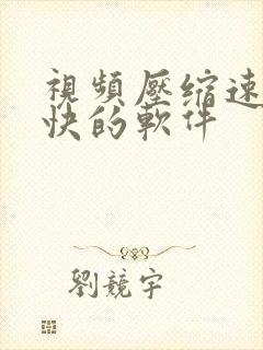 视频压缩速度最快的软件