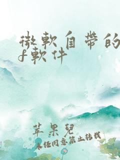 微软自带的pdf软件