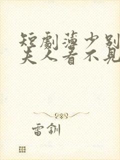 短剧薄少别演了夫人看不见免费观看全集