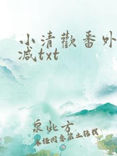小清欢番外未删减txt