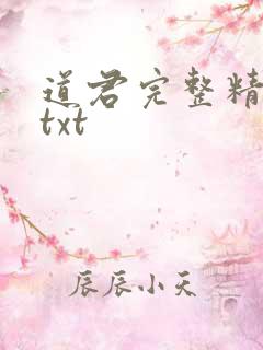 道君完整精校版txt