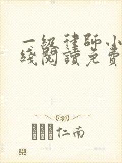 一级律师小说在线阅读免费