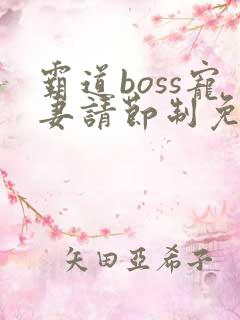 霸道boss宠妻请节制免费漫画