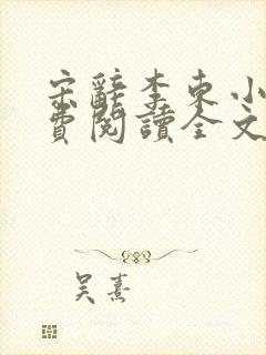 宋辞李东小说免费阅读全文无弹窗