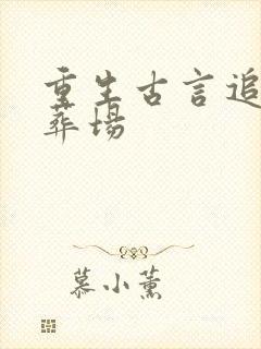 重生古言追妻火葬场