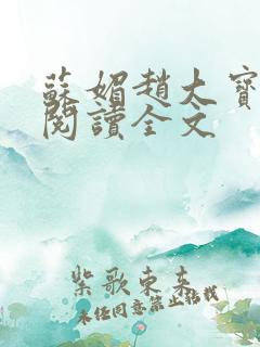 苏媚赵大宝小说阅读全文